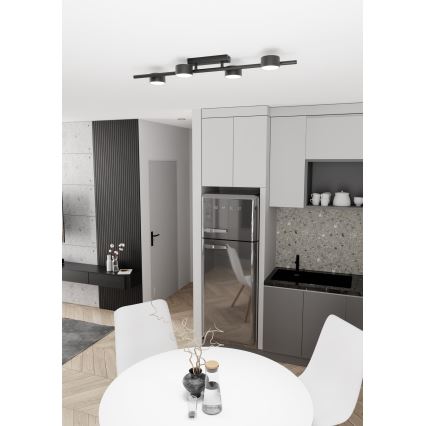 Plafoniera BET 4xGX53/12W/230V nero