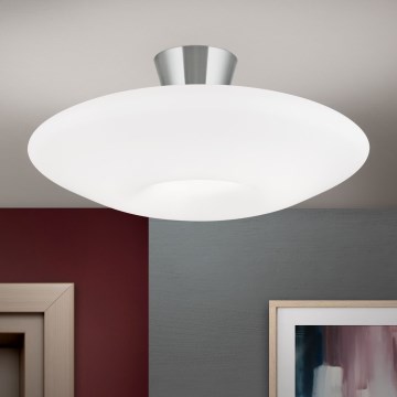Plafoniera BLANC 2xE27/60W/230V diametro 49 cm cromo opaco