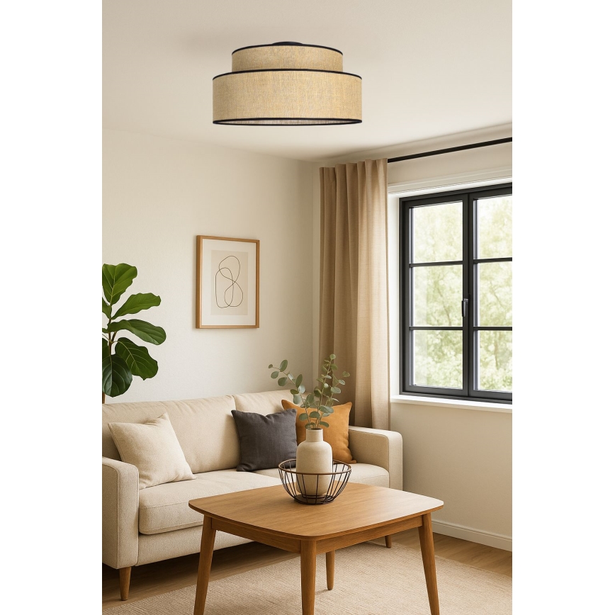 Plafoniera BOHO 1xE27/60W/230V beige