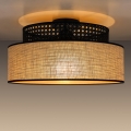 Plafoniera BOHO 1xE27/60W/230V nero/rattan