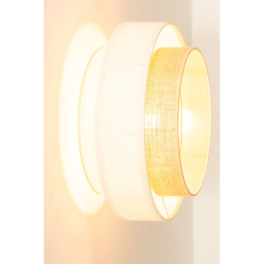 Plafoniera BOHO 1xE27/60W/230V Ø 40 cm bianco/iuta