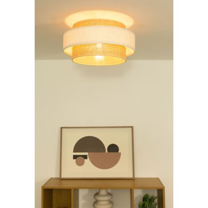Plafoniera BOHO 1xE27/60W/230V Ø 40 cm crema/iuta