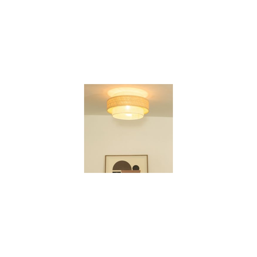 Plafoniera BOHO 1xE27/60W/230V Ø 40 cm iuta/crema