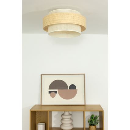 Plafoniera BOHO 1xE27/60W/230V Ø 40 cm iuta/crema