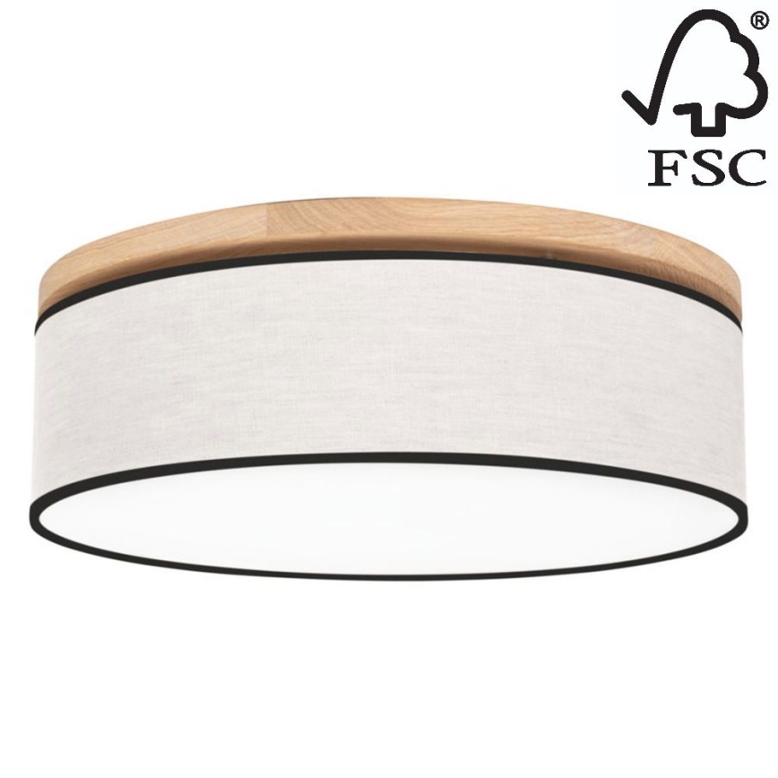 Plafoniera BOHO 4xE27/25W/230V diametro 58 cm quercia – FSC certificato