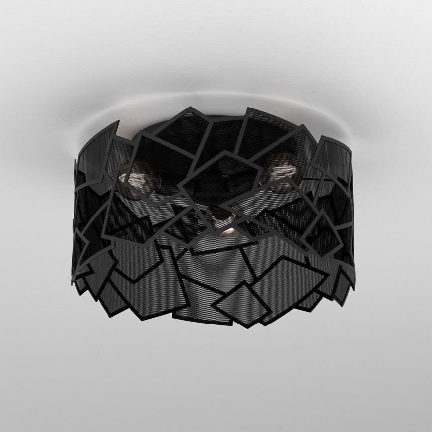 Plafoniera CAMO 3xE27/15W/230V nero