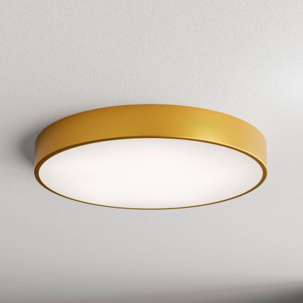 Plafoniera CLEO con sensore di movimento e sensore crepuscolare 5xE27/24W/230V Ø 60 cm, dorata