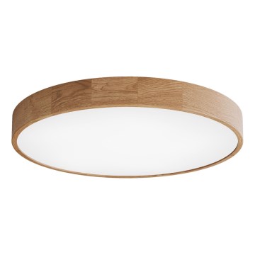 Plafoniera CLEO con sensore, 6xE27/24W/230V, Ø 80 cm, rovere