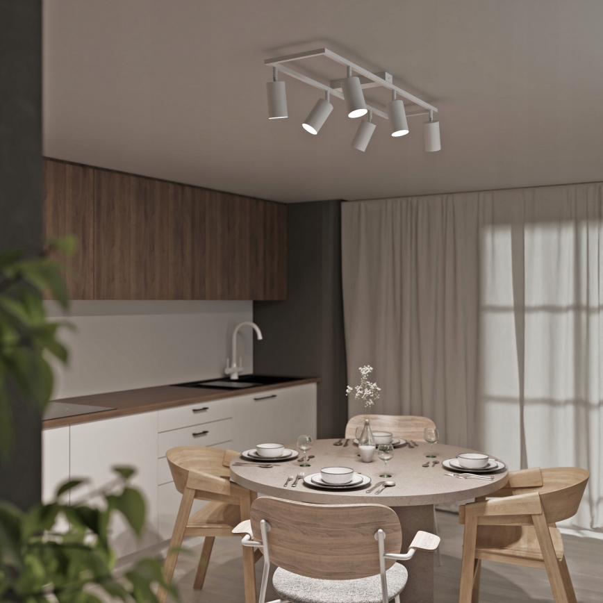 Plafoniera con 6xGU10/30W/230V bianca