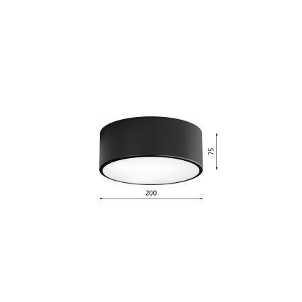 Plafoniera con sensore CLEO 1xE27/40W/230V d. 20 cm nero