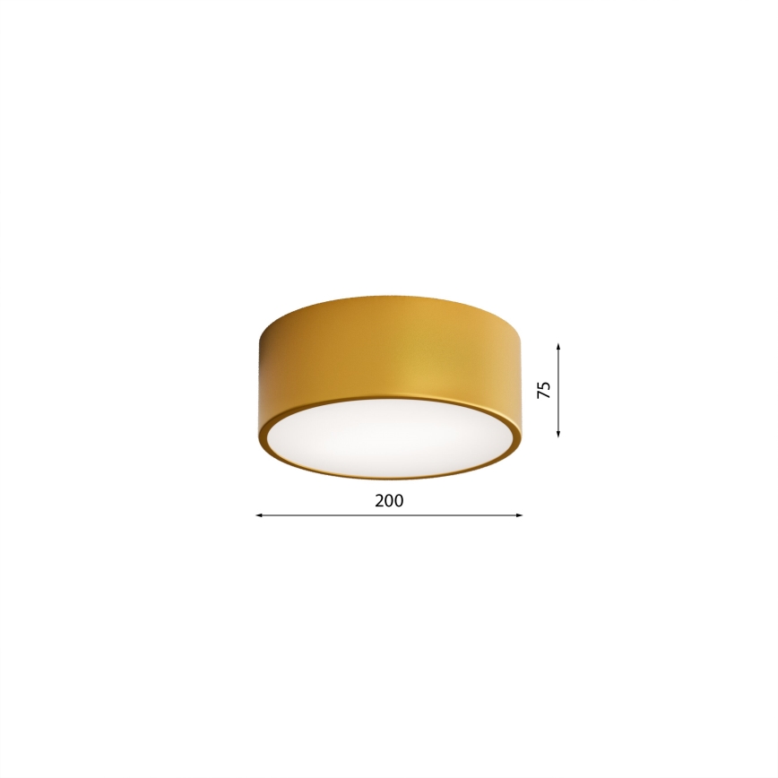 Plafoniera con sensore di movimento e crepuscolare CLEO 1xE27/40W/230V Ø 20 cm dorata