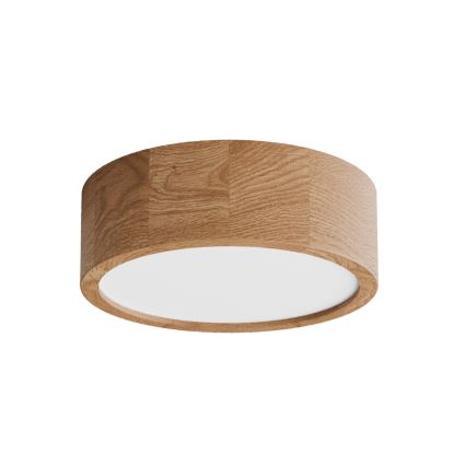 Plafoniera con sensore CLEO 2xE27/24W/230V Ø 27,5 cm rovere