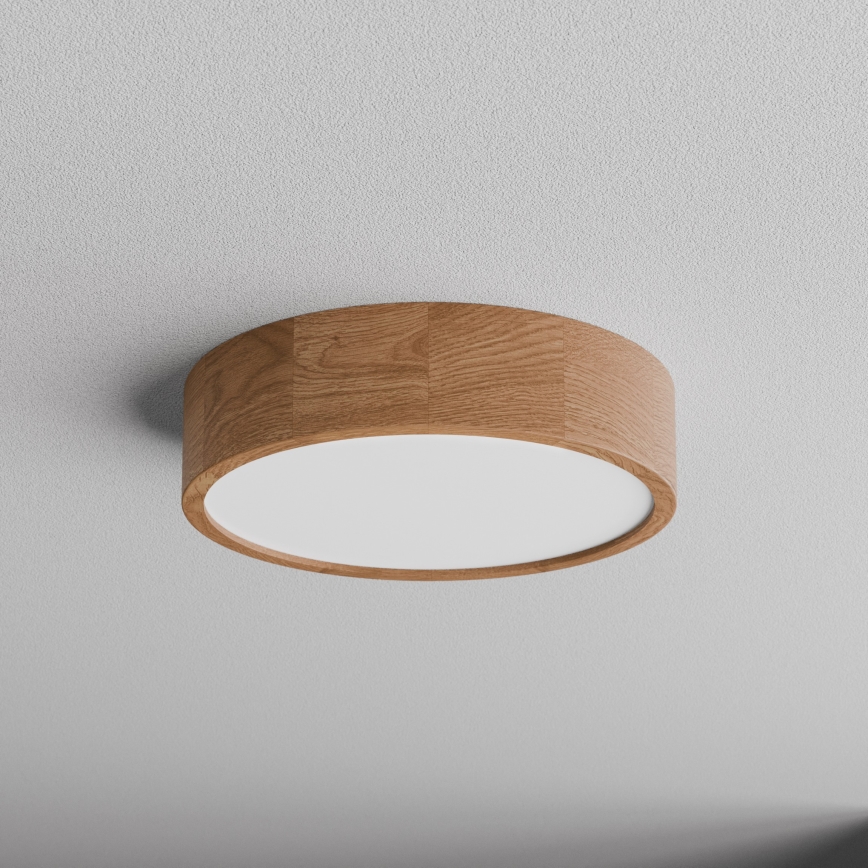 Plafoniera con sensore CLEO 3xE27/24W/230V, diametro 37,5 cm, finitura rovere