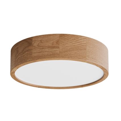 Plafoniera con sensore di movimento e sensore crepuscolare CLEO 3xE27/24W/230V diam. 37,5 cm rovere