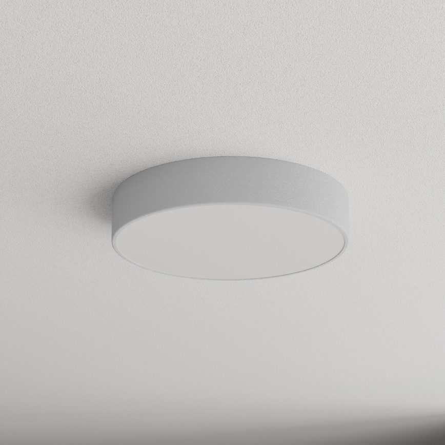 Plafoniera da soffitto CLEO con sensore di movimento e crepuscolare, 3xE27/24W/230V, Ø 40 cm, grigia