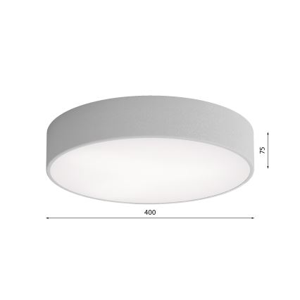 Plafoniera da soffitto CLEO con sensore di movimento e crepuscolare, 3xE27/24W/230V, Ø 40 cm, grigia