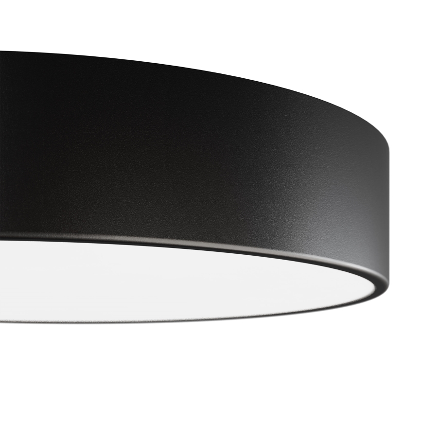 Plafoniera CLEO con sensore di movimento e crepuscolare 4xE27/24W/230V Ø 50 cm nera
