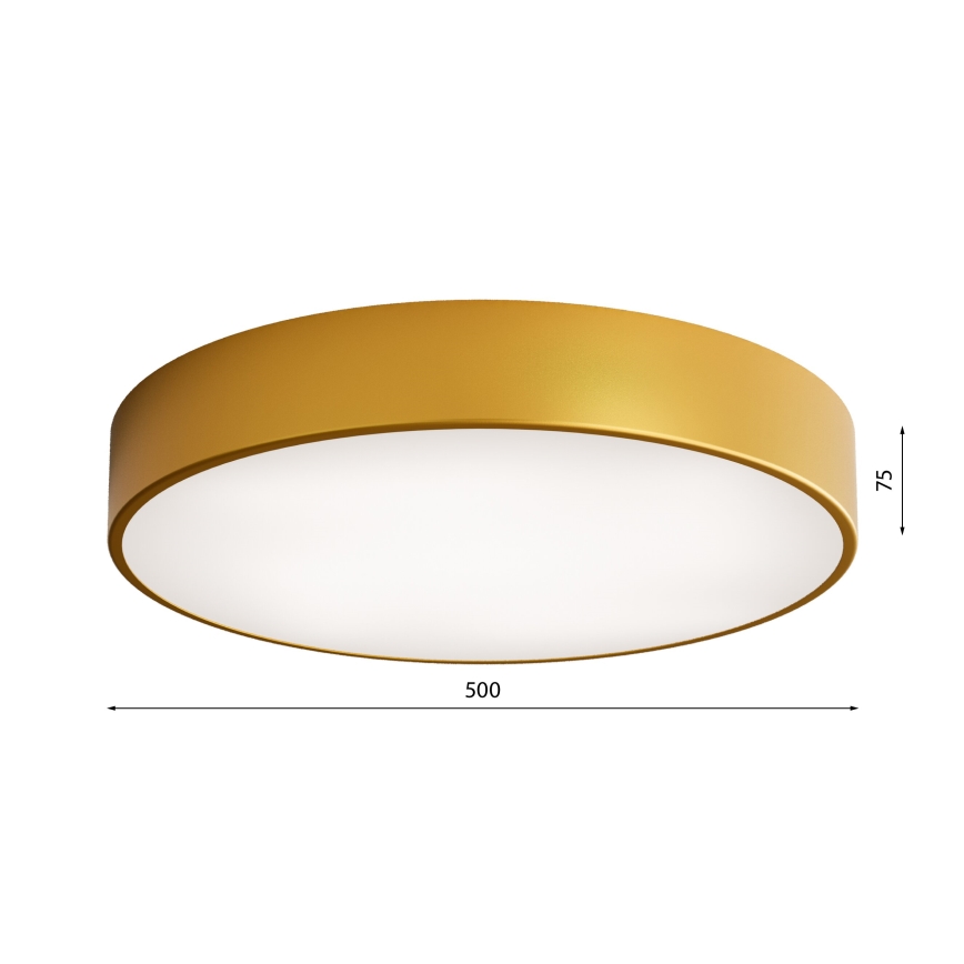 Plafoniera con sensore di movimento e sensore crepuscolare CLEO 4xE27/24W/230V Ø 50 cm dorata