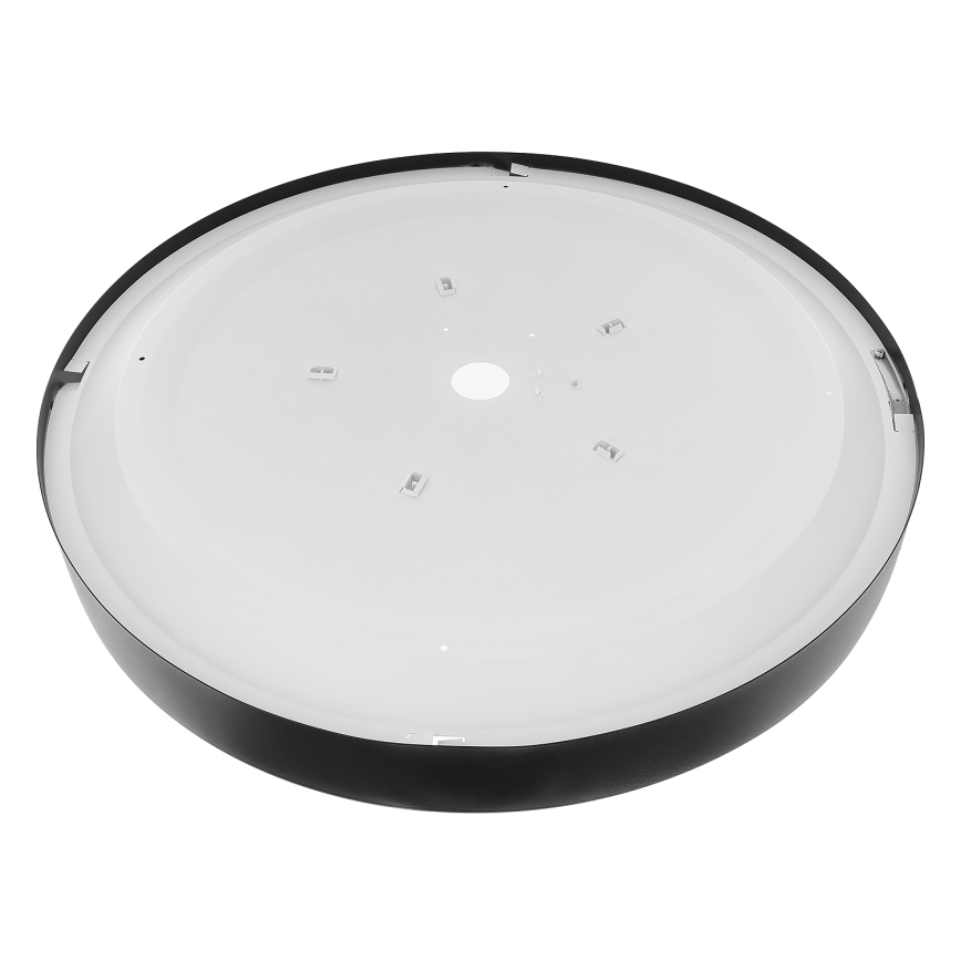 Plafoniera CLEO con sensore di movimento e crepuscolare integrati, 5xE27/24W/230V, diametro 60 cm, nero