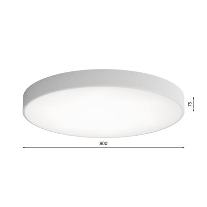 Plafoniera CLEO con sensore di movimento e di crepuscolo, 6xE27/24W/230V, Ø 80 cm, grigio