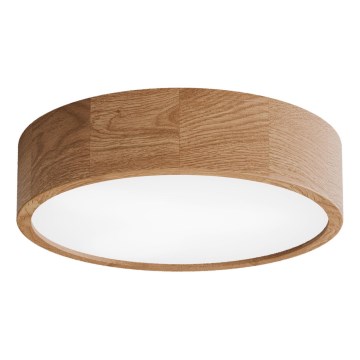 Plafoniera con sensore di movimento e sensore crepuscolare CLEO 3xE27/24W/230V diam. 37,5 cm rovere