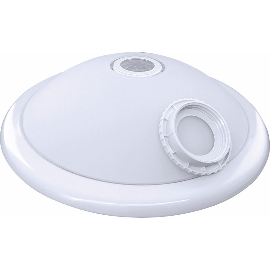 Plafoniera con sensore di movimento e sensore crepuscolare MANA 2xE27/40W/230V Ø 30 cm bianca