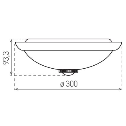 Plafoniera con sensore di movimento e sensore crepuscolare MANA 2xE27/40W/230V Ø 30 cm bianca