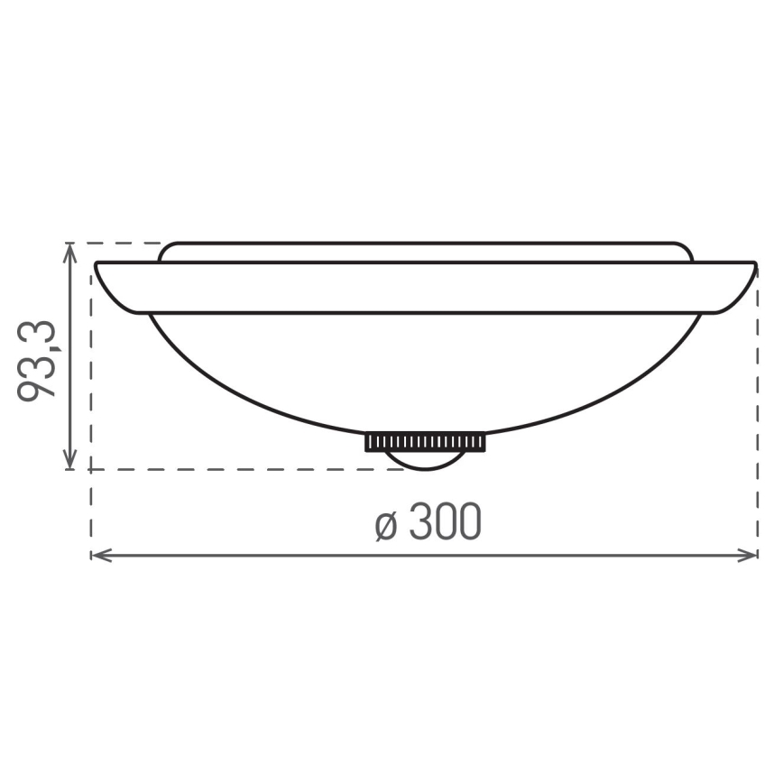 Plafoniera con sensore di movimento e sensore crepuscolare MANA 2xE27/40W/230V Ø 30 cm bianca