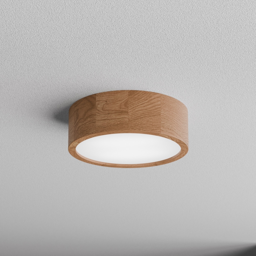 Plafoniera da bagno CLEO 2xE27/24W/230V IP54 diametro 27,5 cm quercia