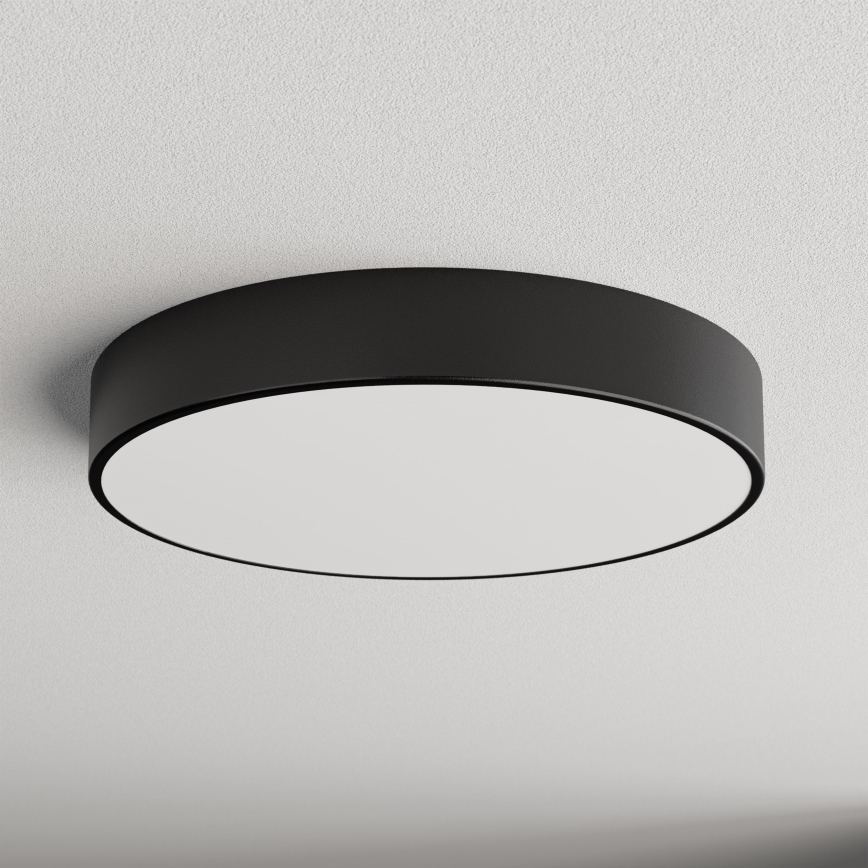 Plafoniera da bagno CLEO 4xE27/24W/230V diametro 50 cm nero IP54