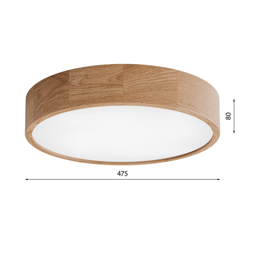 Plafoniera da bagno CLEO 4xE27/24W/230V IP54 diametro 47,5 cm quercia