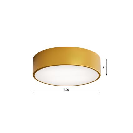 Plafoniera da bagno con sensore CLEO 2xE27/24W/230V Ø 30 cm dorata IP54