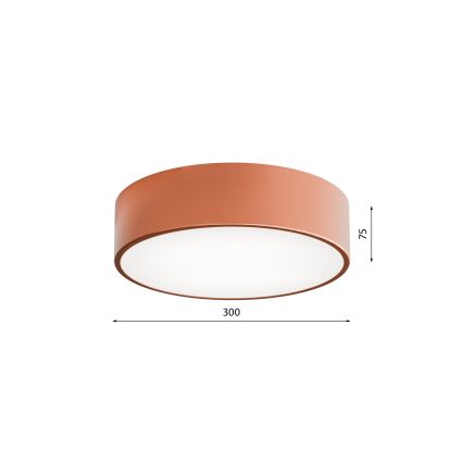 Plafoniera da bagno con sensore CLEO 2xE27/24W/230V Ø 30 cm finitura rame IP54