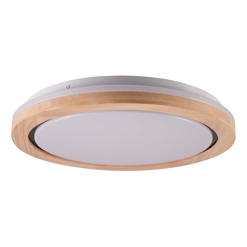 Plafoniera da bagno in legno con LED, 24W/230V, Ø 39 cm, IP44, rovere