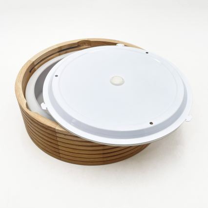 Plafoniera da bagno LINARO 2xE27/15W/230V IP54 rovere Ø 27 cm