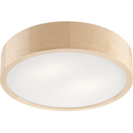 Plafoniera da bagno NATURAL 3xE27/15W/230V IP54 pino ø 37 cm - FSC certificato