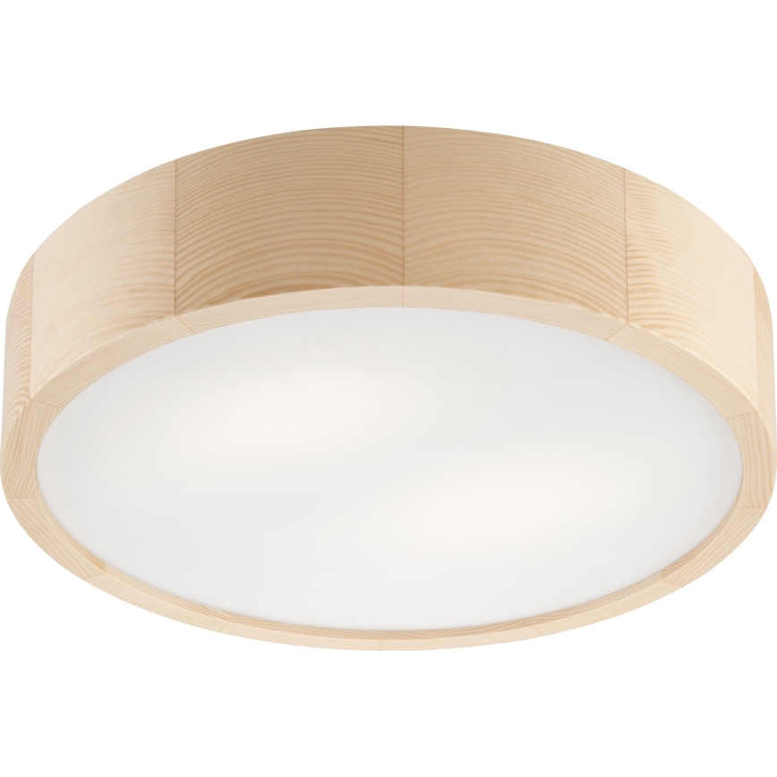 Plafoniera da bagno NATURAL 3xE27/15W/230V IP54 pino ø 37 cm - FSC certificato