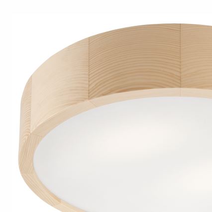 Plafoniera da bagno NATURAL 3xE27/15W/230V IP54 pino ø 37 cm - FSC certificato