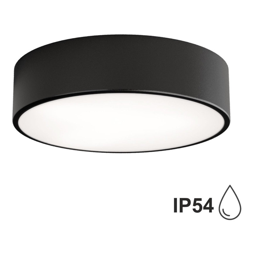 Plafoniera da esterno con sensore CLEO 2xE27/24W/230V d. 30 cm nero IP54