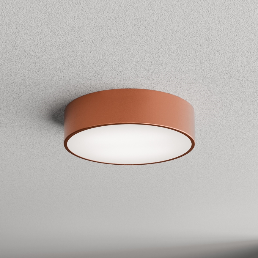 Plafoniera con sensore di movimento e sensore crepuscolare CLEO 2xE27/24W/230V Ø 30 cm in rame