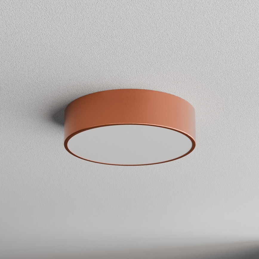 Plafoniera con sensore di movimento e sensore crepuscolare CLEO 2xE27/24W/230V Ø 30 cm in rame