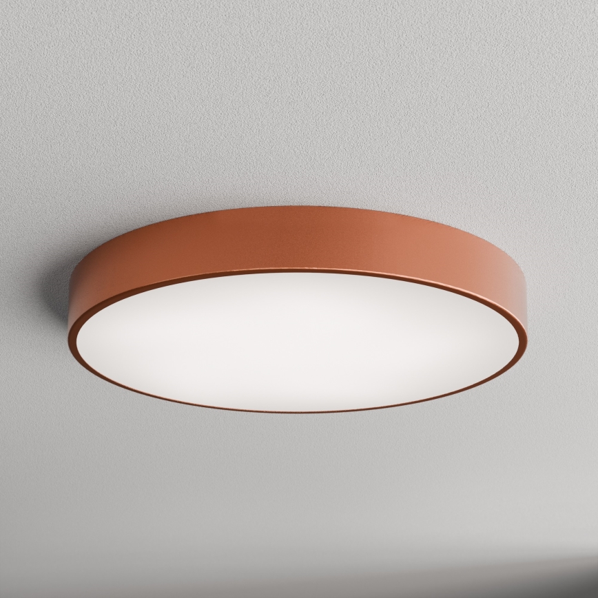 Plafoniera CLEO con sensore di movimento e crepuscolare 5xE27/24W/230V Ø 60 cm in rame
