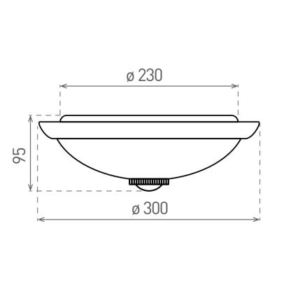 Plafoniera da soffitto con sensore di movimento e crepuscolare 2xE27/40W/230V Ø 30 cm bianca