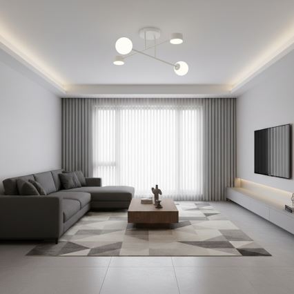 Plafoniera da soffitto HOLON 2xG9/8W/230V + 2xGX53/12W grigia