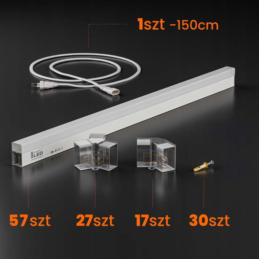 Plafoniera LED da soffitto HEXAGON 456W/85-265V 4000K 522x298 cm CRI 90 IP54 bianco