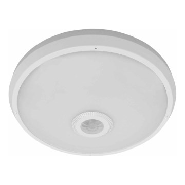 Plafoniera da soffitto LED per esterni con sensore di movimento e di crepuscolo LED/16W/230V Ø 28,5 cm IP54 bianca