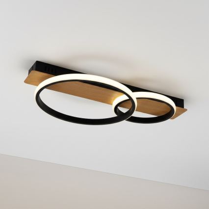 Plafoniera da soffitto LED ROWENA LED/14W/230V nero/marrone