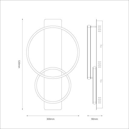 Plafoniera da soffitto LED ROWENA LED/14W/230V nero/marrone
