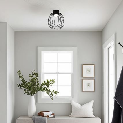 Plafoniera da soffitto OVELLA 1xGX53/10W/230V Ø 25 cm, nera