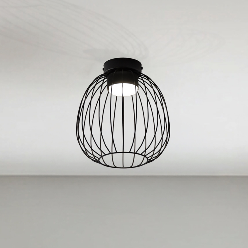 Plafoniera da soffitto OVELLA 1xGX53/10W/230V Ø 25 cm, nera